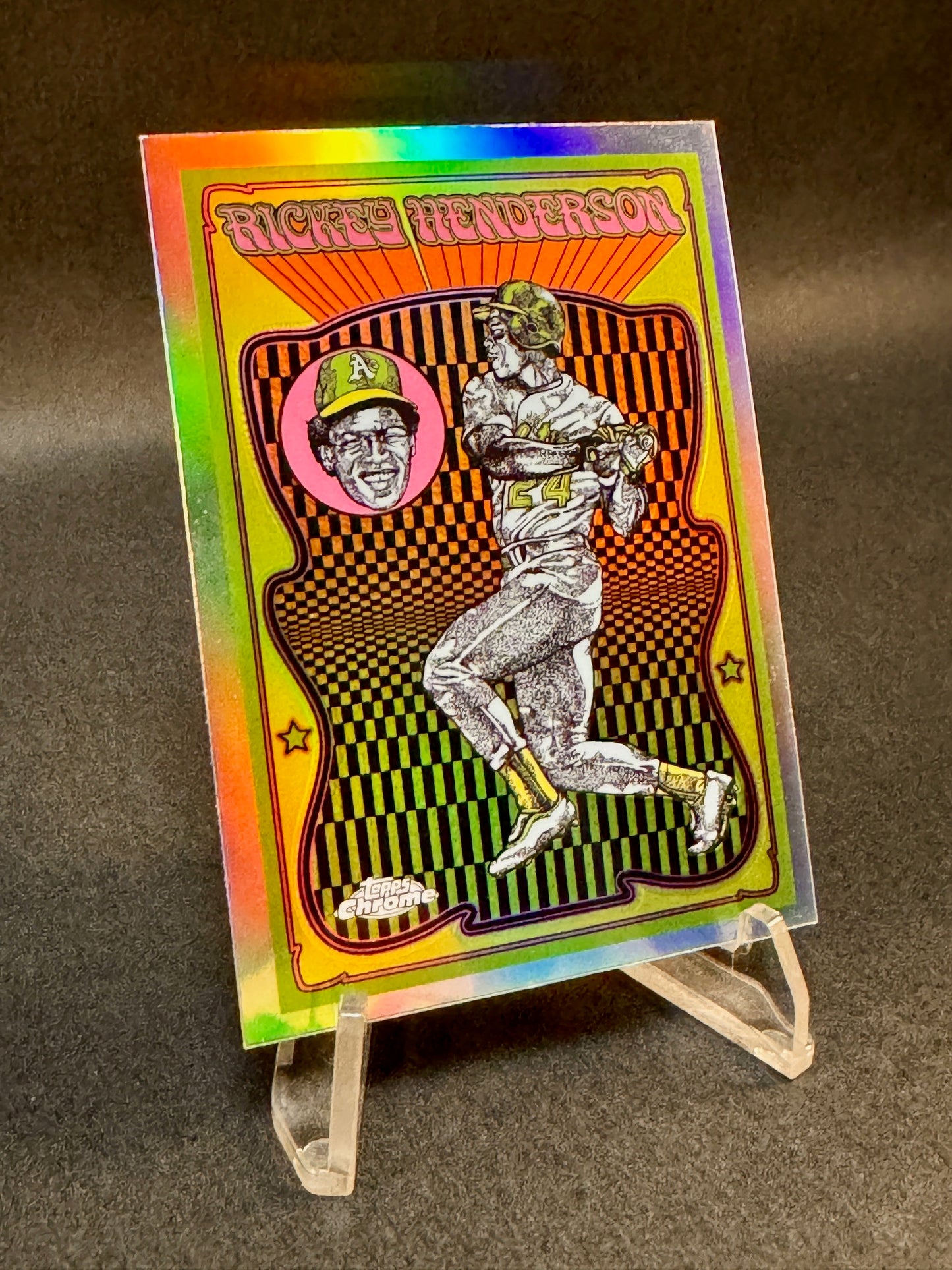 2025 Topps Chrome UV-12 Ultra Violet Rickey Henderson SSP Case Hit