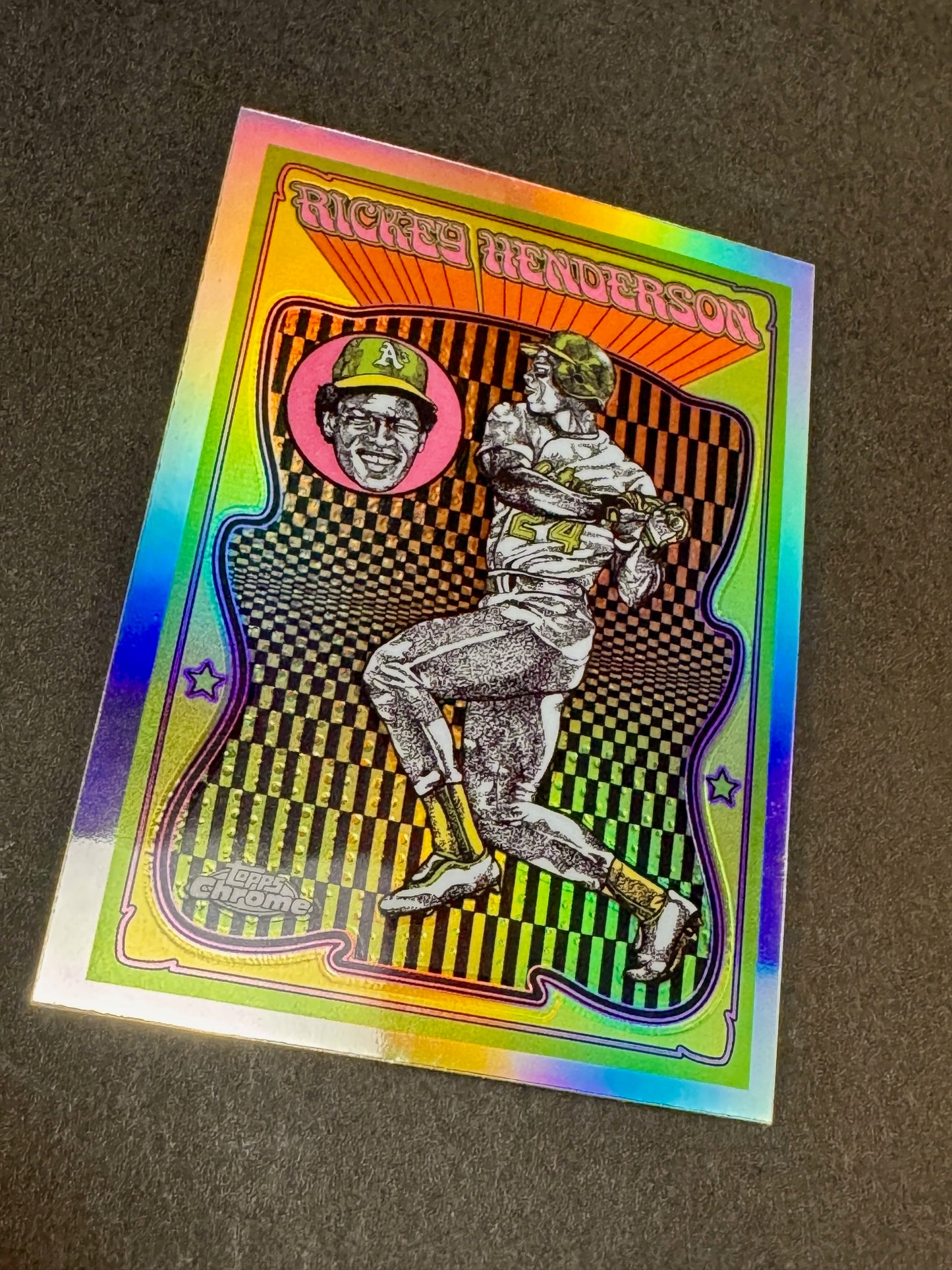 2025 Topps Chrome UV-12 Ultra Violet Rickey Henderson SSP Case Hit