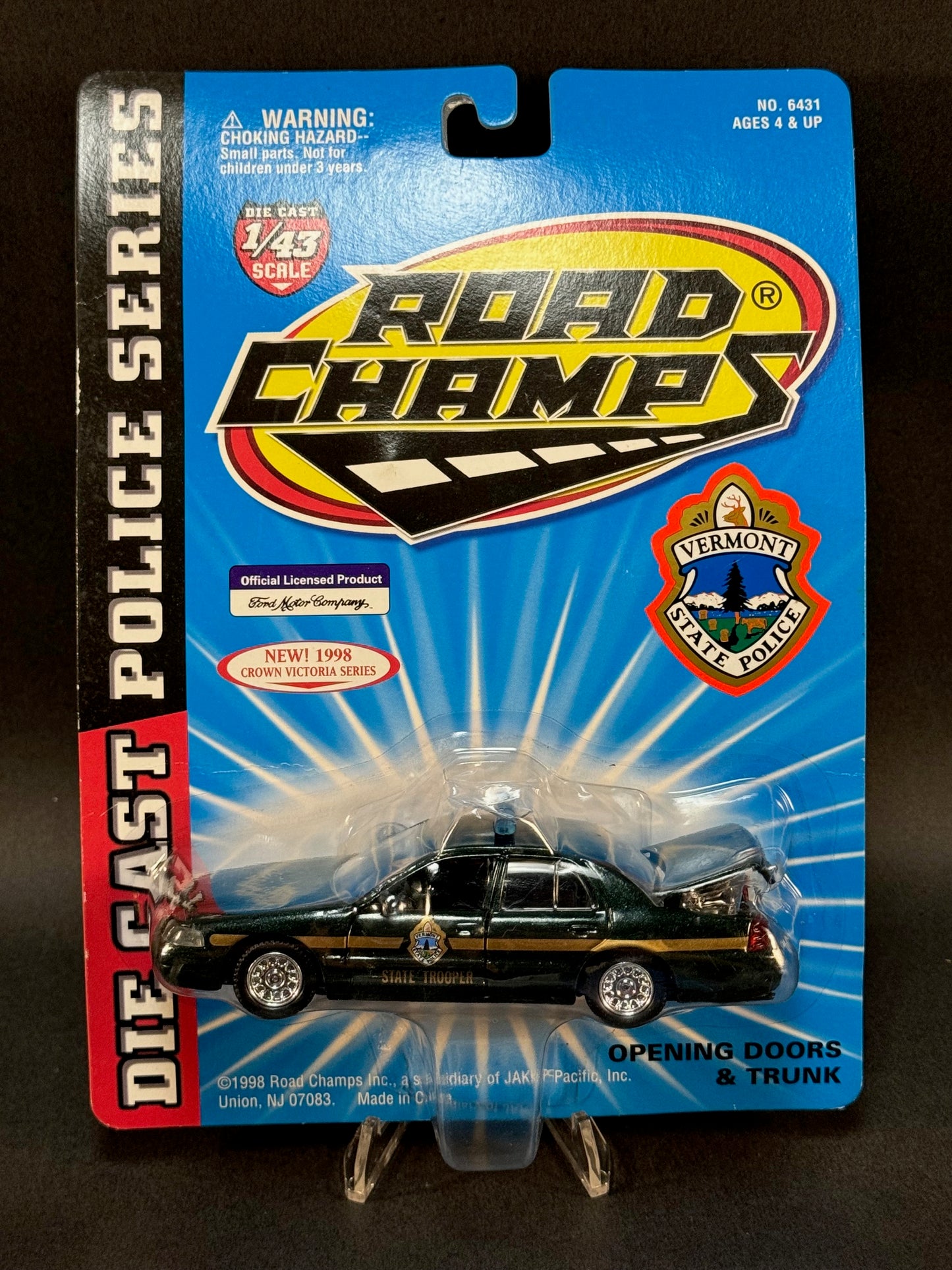 1998 Road Champs Police 1998 Crown Victoria Series Vermont State Police, Green