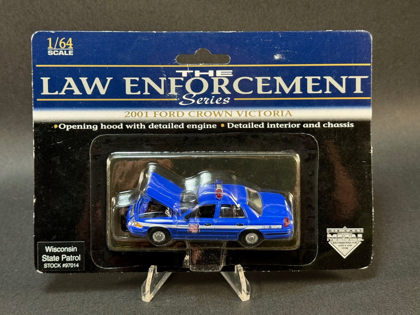 2001 SpecCast Law Enforcement Series Ford Crown Victoria Wisconsin State Patrol, Blue