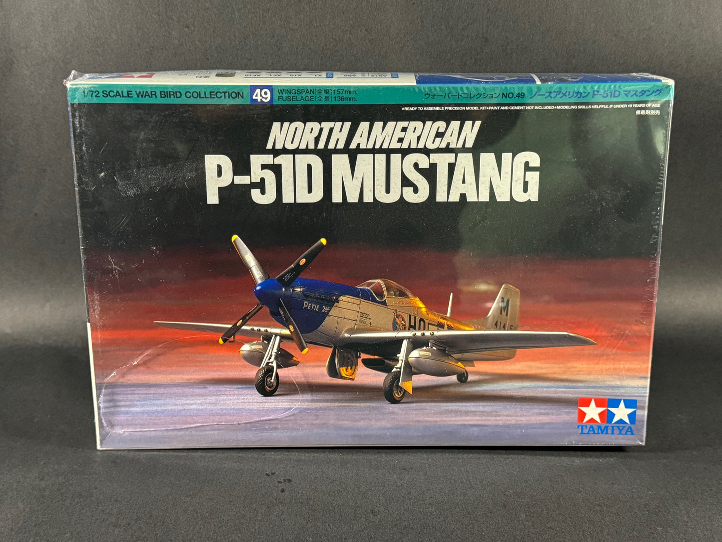 Tamiya Model Kit 60749 1:72 Scale North American P-51D Mustang