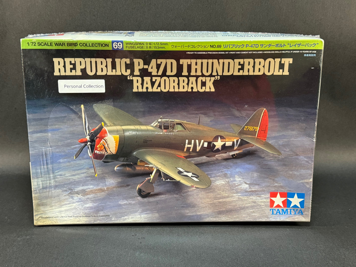 Tamiya Model Kit 60769 1:72 Scale Republic P-47D Thunderbolt "Razorback"