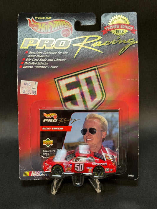 1998 Team Hot Wheels Pro Racing Preview Edition Ricky Craven, Red