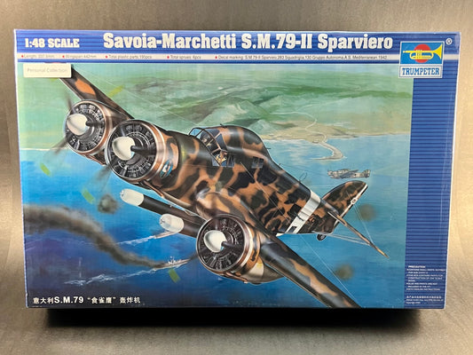 Trumpeter Model Kit 02817 1/48 Scale Savoia-Marchetti SM-79-II Sparviero